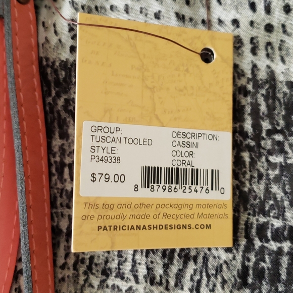 * SOLD * Patricia Nash tuscan tooled cassini - Picture 6 of 6